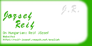 jozsef reif business card